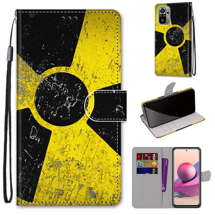 Coloured Drawing Cross Texture Horizontal Flip PU Leather Case with Holder & Card Slots & Wallet & Lanyard, For Xiaomi Redmi Note 10 4G / Note 10S