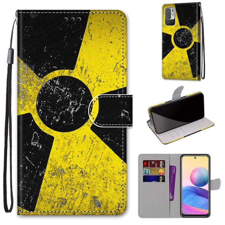 Coloured Drawing Cross Texture Horizontal Flip PU Leather Case with Holder & Card Slots & Wallet & Lanyard, For Xiaomi Redmi Note 10 5G