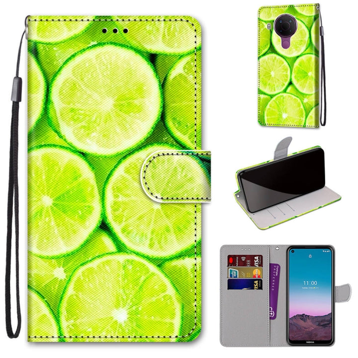 Coloured Drawing Cross Texture Horizontal Flip PU Leather Case with Holder & Card Slots & Wallet & Lanyard, For Nokia 5.4