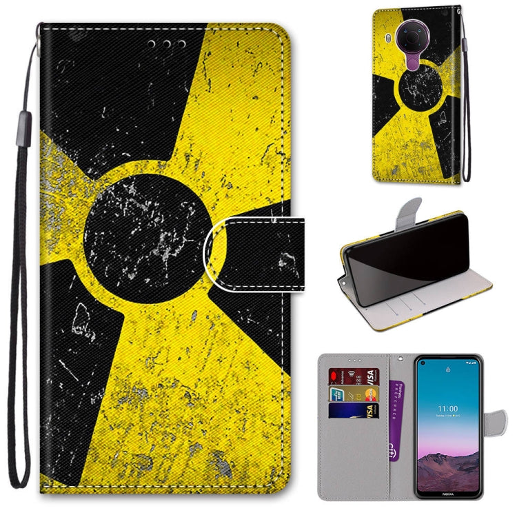 Coloured Drawing Cross Texture Horizontal Flip PU Leather Case with Holder & Card Slots & Wallet & Lanyard, For Nokia 5.4