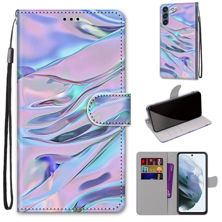 Coloured Drawing Cross Texture Horizontal Flip PU Leather Case with Holder & Card Slots & Wallet & Lanyard, For Samsung Galaxy S21 FE