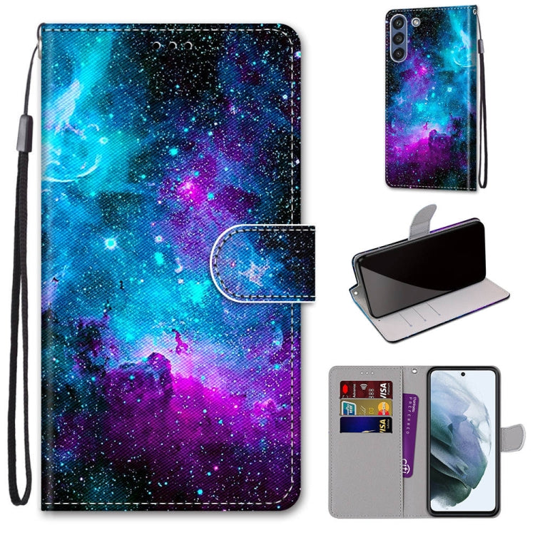 Coloured Drawing Cross Texture Horizontal Flip PU Leather Case with Holder & Card Slots & Wallet & Lanyard, For Samsung Galaxy S21 FE