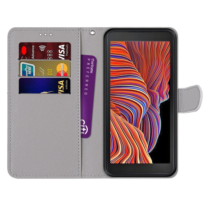 Coloured Drawing Cross Texture Horizontal Flip PU Leather Case with Holder & Card Slots & Wallet & Lanyard, For Samsung Galaxy Xcover 5, For OPPO Realme C15 / C12 / C25 / 7i (Global)/ Narzo 20 / 30A