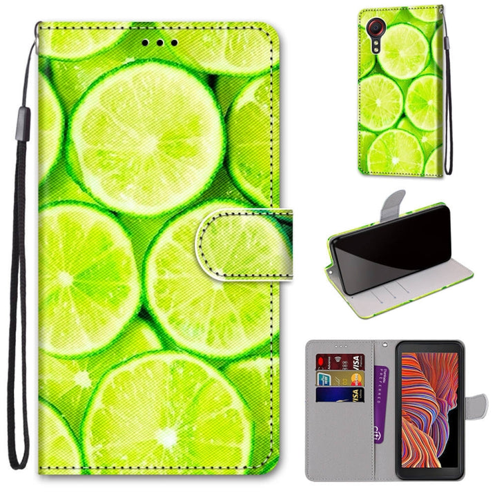 Coloured Drawing Cross Texture Horizontal Flip PU Leather Case with Holder & Card Slots & Wallet & Lanyard, For Samsung Galaxy Xcover 5, For OPPO Realme C15 / C12 / C25 / 7i (Global)/ Narzo 20 / 30A