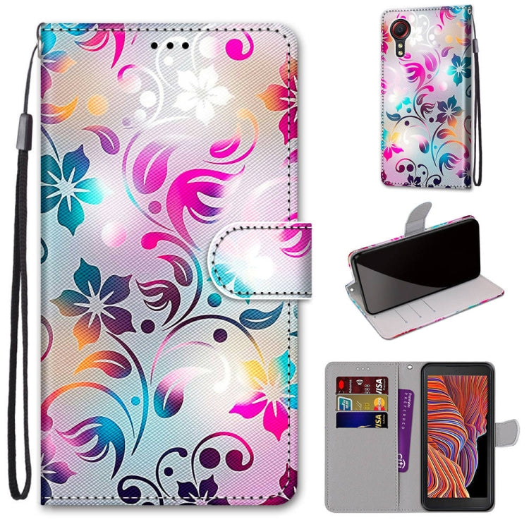 Coloured Drawing Cross Texture Horizontal Flip PU Leather Case with Holder & Card Slots & Wallet & Lanyard, For Samsung Galaxy Xcover 5, For OPPO Realme C15 / C12 / C25 / 7i (Global)/ Narzo 20 / 30A