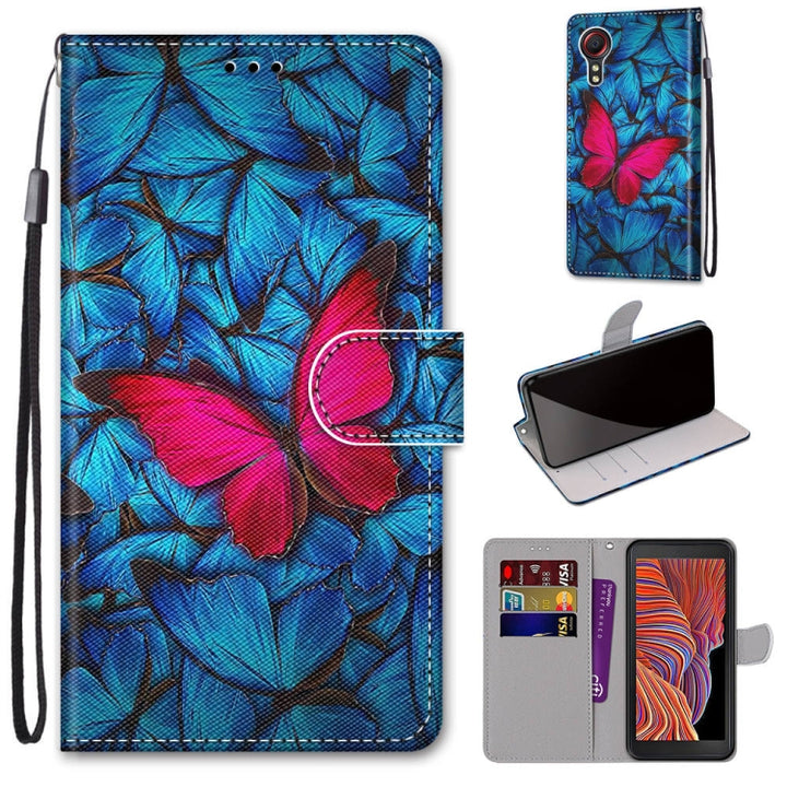 Coloured Drawing Cross Texture Horizontal Flip PU Leather Case with Holder & Card Slots & Wallet & Lanyard, For Samsung Galaxy Xcover 5, For OPPO Realme C15 / C12 / C25 / 7i (Global)/ Narzo 20 / 30A