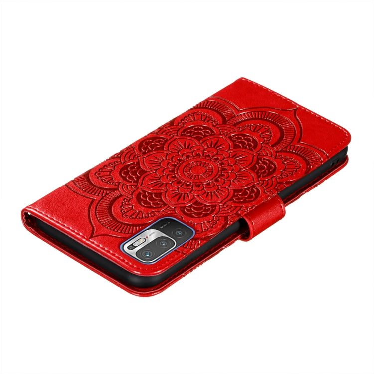 Mandala Embossing Pattern Horizontal Flip PU Leather Case with Holder & Card Slots & Walle & Lanyard, For Xiaomi Redmi Note 10 5G