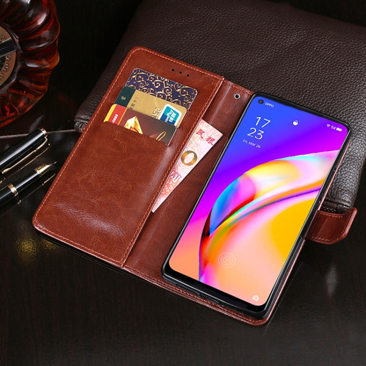 idewei Crazy Horse Texture Horizontal Flip Leather Case with Holder & Card Slots & Wallet, For OPPO A95 5G, For OPPO Realme 8 5G, For OPPO Realme Q3 Pro, For TCL 10 5G UW