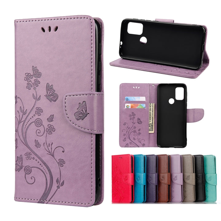 Butterfly Flower Pattern Horizontal Flip Leather Case with Holder & Card Slots & Wallet, For Motorola Moto G30, For Nokia 5.4, For Xiaomi Redmi Note 10 Pro, For Xiaomi Redmi Note 10 5G