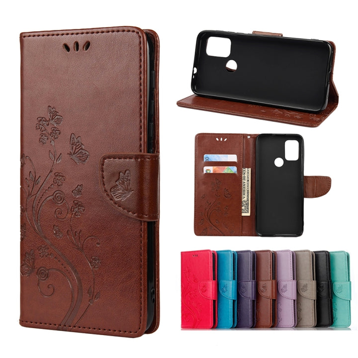 Butterfly Flower Pattern Horizontal Flip Leather Case with Holder & Card Slots & Wallet, For Motorola Moto G30, For Nokia 5.4, For Xiaomi Redmi Note 10 Pro, For Xiaomi Redmi Note 10 5G