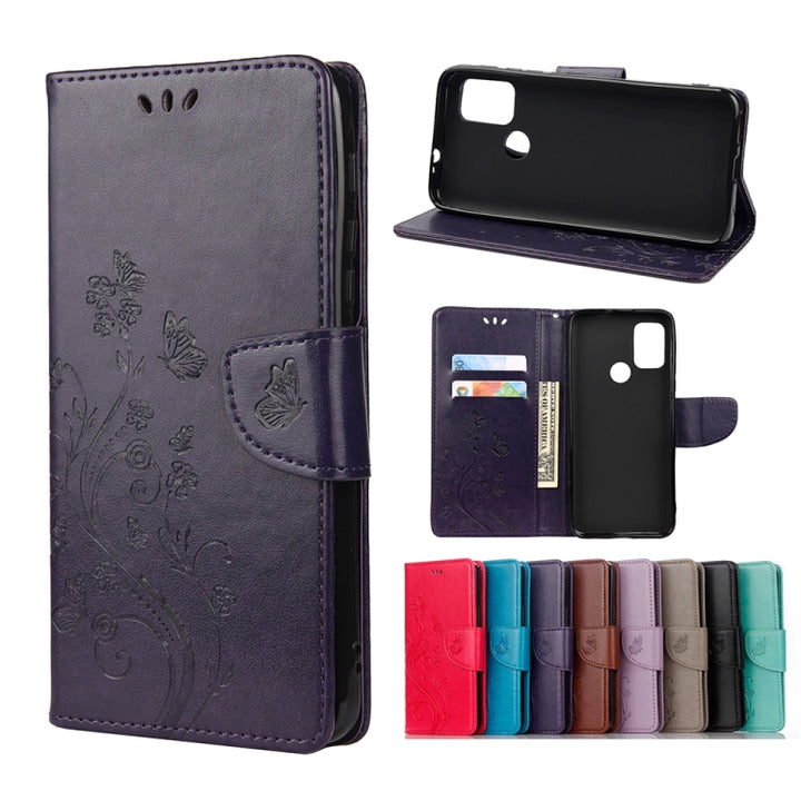 Butterfly Flower Pattern Horizontal Flip Leather Case with Holder & Card Slots & Wallet, For Motorola Moto G30, For Nokia 5.4, For Xiaomi Redmi Note 10 Pro, For Xiaomi Redmi Note 10 5G