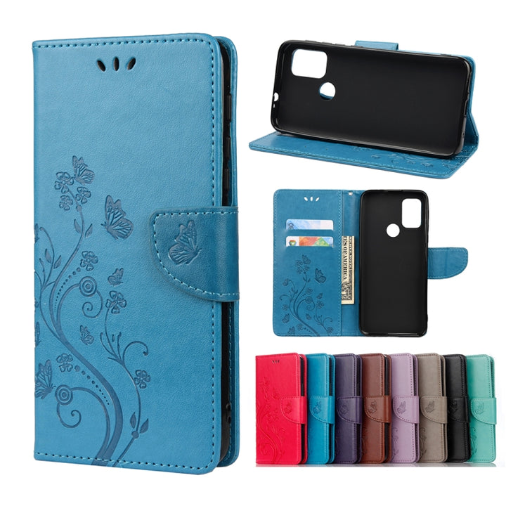 Butterfly Flower Pattern Horizontal Flip Leather Case with Holder & Card Slots & Wallet, For Motorola Moto G30, For Nokia 5.4, For Xiaomi Redmi Note 10 Pro, For Xiaomi Redmi Note 10 5G