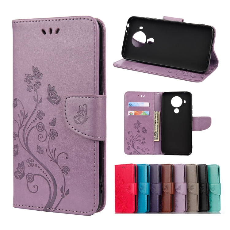 Butterfly Flower Pattern Horizontal Flip Leather Case with Holder & Card Slots & Wallet, For Motorola Moto G30, For Nokia 5.4, For Xiaomi Redmi Note 10 Pro, For Xiaomi Redmi Note 10 5G