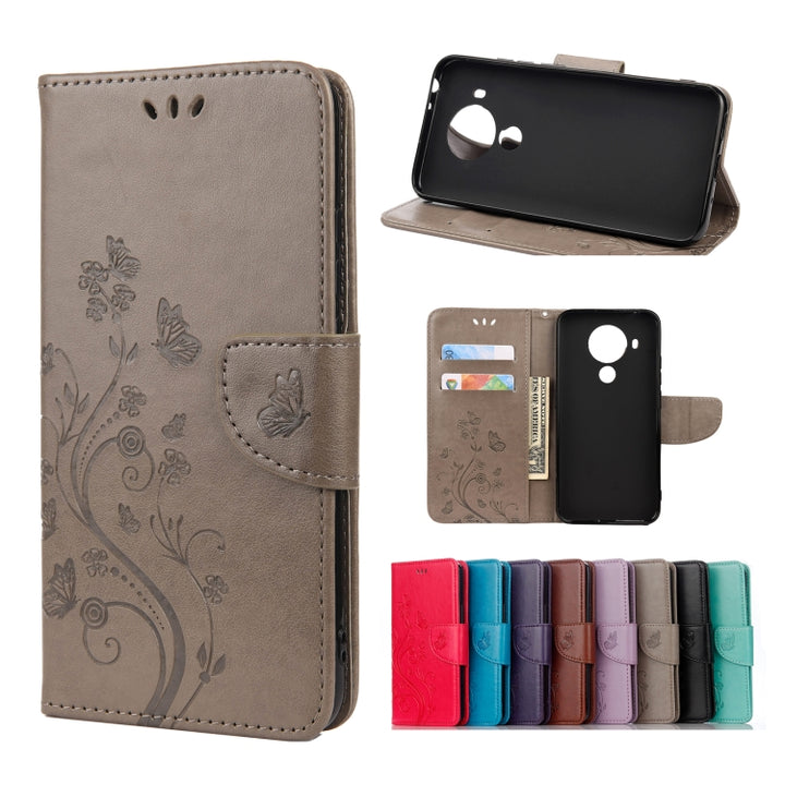 Butterfly Flower Pattern Horizontal Flip Leather Case with Holder & Card Slots & Wallet, For Motorola Moto G30, For Nokia 5.4, For Xiaomi Redmi Note 10 Pro, For Xiaomi Redmi Note 10 5G