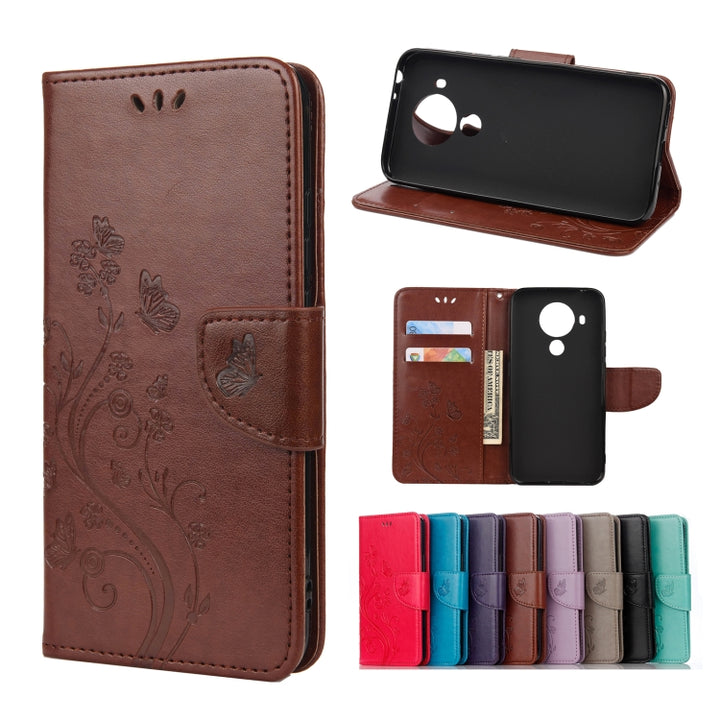 Butterfly Flower Pattern Horizontal Flip Leather Case with Holder & Card Slots & Wallet, For Motorola Moto G30, For Nokia 5.4, For Xiaomi Redmi Note 10 Pro, For Xiaomi Redmi Note 10 5G