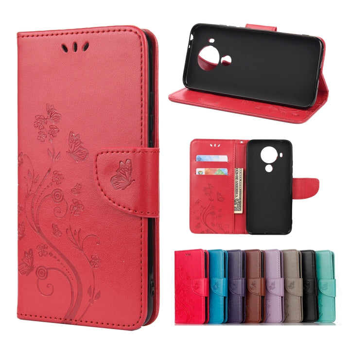 Butterfly Flower Pattern Horizontal Flip Leather Case with Holder & Card Slots & Wallet, For Motorola Moto G30, For Nokia 5.4, For Xiaomi Redmi Note 10 Pro, For Xiaomi Redmi Note 10 5G