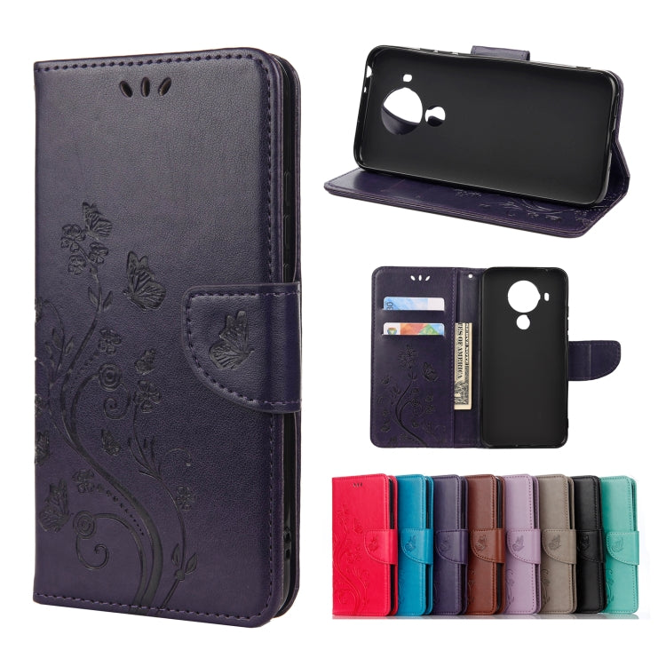 Butterfly Flower Pattern Horizontal Flip Leather Case with Holder & Card Slots & Wallet, For Motorola Moto G30, For Nokia 5.4, For Xiaomi Redmi Note 10 Pro, For Xiaomi Redmi Note 10 5G