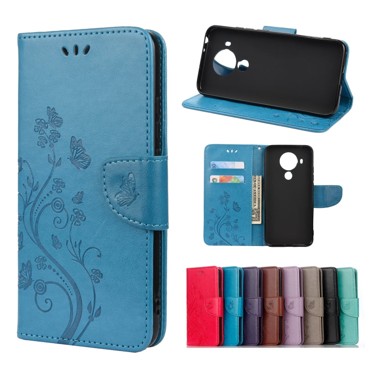 Butterfly Flower Pattern Horizontal Flip Leather Case with Holder & Card Slots & Wallet, For Motorola Moto G30, For Nokia 5.4, For Xiaomi Redmi Note 10 Pro, For Xiaomi Redmi Note 10 5G