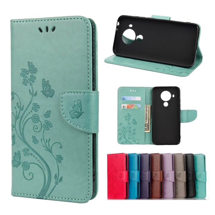 Butterfly Flower Pattern Horizontal Flip Leather Case with Holder & Card Slots & Wallet, For Motorola Moto G30, For Nokia 5.4, For Xiaomi Redmi Note 10 Pro, For Xiaomi Redmi Note 10 5G