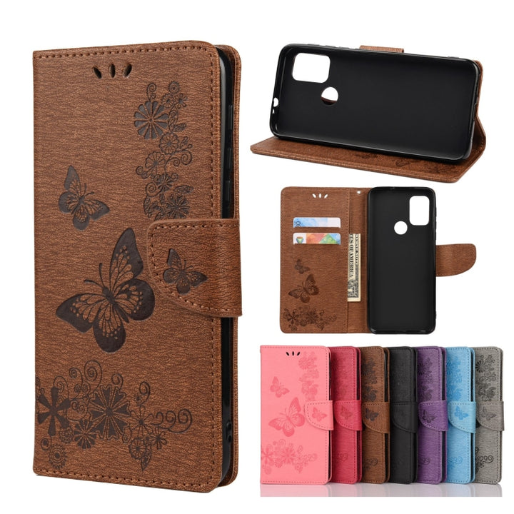 Butterflies Embossing Horizontal Flip Leather Case with Holder & Card Slots & Wallet, For Motorola Moto G30, For Nokia 5.4, For Xiaomi Redmi Note 10 Pro, For Xiaomi Redmi Note 10 5G