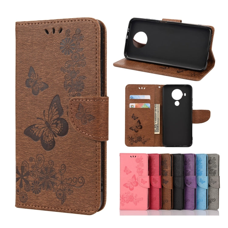 Butterflies Embossing Horizontal Flip Leather Case with Holder & Card Slots & Wallet, For Motorola Moto G30, For Nokia 5.4, For Xiaomi Redmi Note 10 Pro, For Xiaomi Redmi Note 10 5G