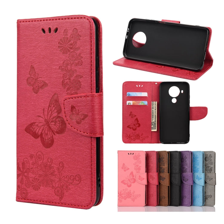 Butterflies Embossing Horizontal Flip Leather Case with Holder & Card Slots & Wallet, For Motorola Moto G30, For Nokia 5.4, For Xiaomi Redmi Note 10 Pro, For Xiaomi Redmi Note 10 5G