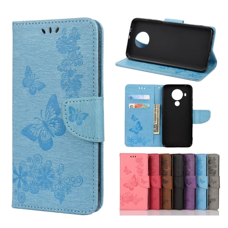 Butterflies Embossing Horizontal Flip Leather Case with Holder & Card Slots & Wallet, For Motorola Moto G30, For Nokia 5.4, For Xiaomi Redmi Note 10 Pro, For Xiaomi Redmi Note 10 5G