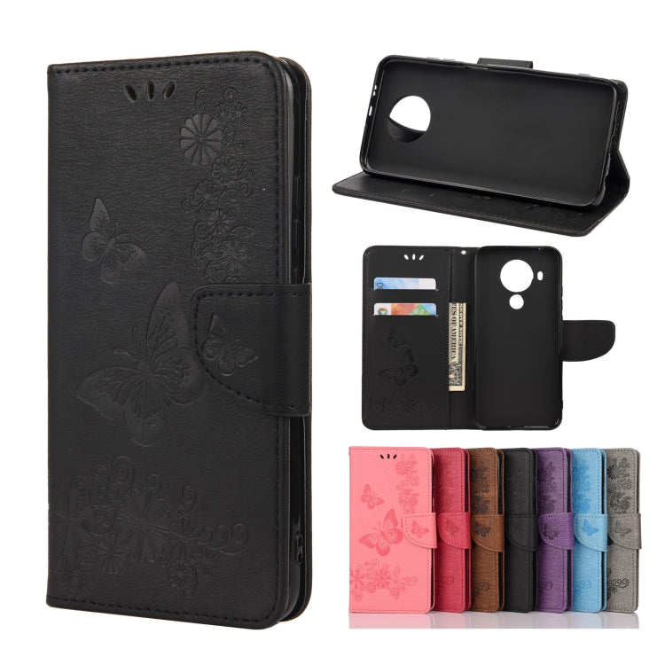 Butterflies Embossing Horizontal Flip Leather Case with Holder & Card Slots & Wallet, For Motorola Moto G30, For Nokia 5.4, For Xiaomi Redmi Note 10 Pro, For Xiaomi Redmi Note 10 5G