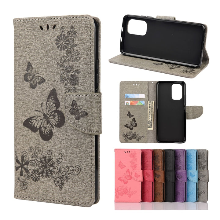 Butterflies Embossing Horizontal Flip Leather Case with Holder & Card Slots & Wallet, For Motorola Moto G30, For Nokia 5.4, For Xiaomi Redmi Note 10 Pro, For Xiaomi Redmi Note 10 5G