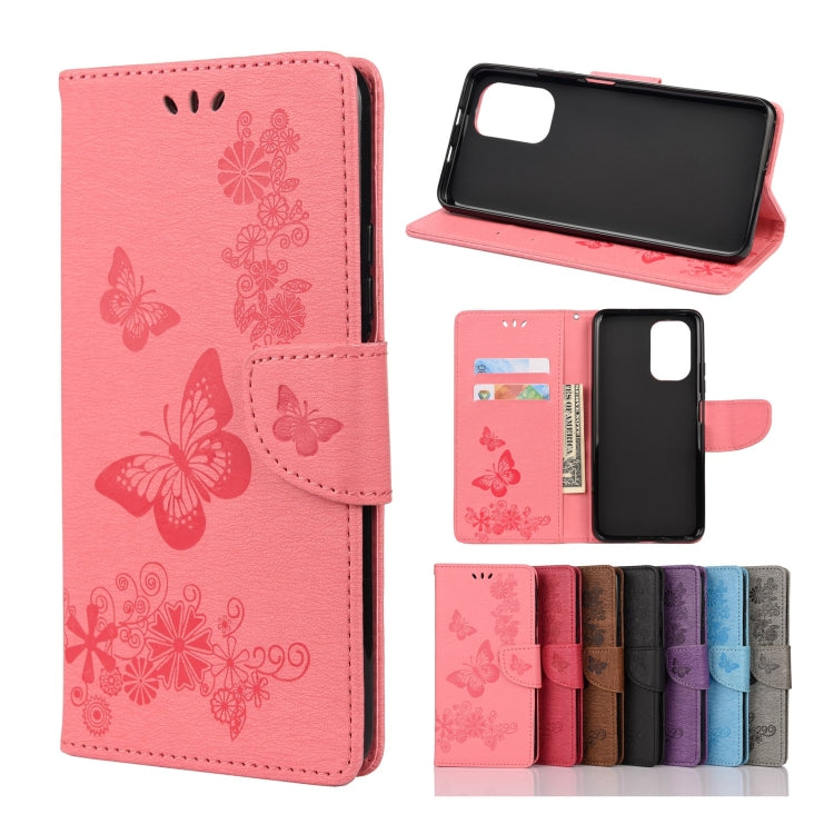 Butterflies Embossing Horizontal Flip Leather Case with Holder & Card Slots & Wallet, For Motorola Moto G30, For Nokia 5.4, For Xiaomi Redmi Note 10 Pro, For Xiaomi Redmi Note 10 5G