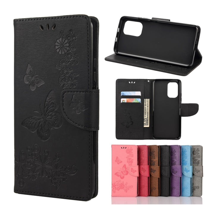 Butterflies Embossing Horizontal Flip Leather Case with Holder & Card Slots & Wallet, For Motorola Moto G30, For Nokia 5.4, For Xiaomi Redmi Note 10 Pro, For Xiaomi Redmi Note 10 5G