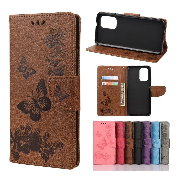 Butterflies Embossing Horizontal Flip Leather Case with Holder & Card Slots & Wallet, For Xiaomi Redmi Note 10, For Xiaomi Poco F3, For Xiaomi Redmi Note 10S