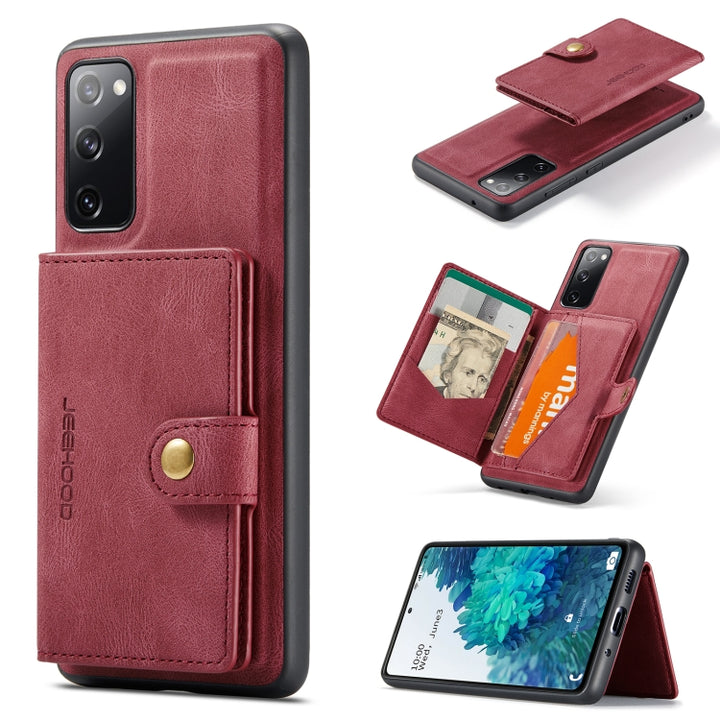 JEEHOOD Retro Magnetic Detachable Protective Case with Wallet & Card Slot & Holder, For Samsung Galaxy A32 5G, For Samsung Galaxy S20 FE, For Samsung Galaxy S20, For Samsung Galaxy S20+, For Samsung Galaxy S20 Ultra 5G, For Samsung Galaxy Note20 Ultra