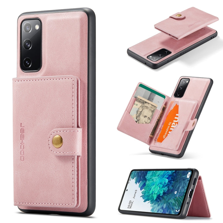 JEEHOOD Retro Magnetic Detachable Protective Case with Wallet & Card Slot & Holder, For Samsung Galaxy A32 5G, For Samsung Galaxy S20 FE, For Samsung Galaxy S20, For Samsung Galaxy S20+, For Samsung Galaxy S20 Ultra 5G, For Samsung Galaxy Note20 Ultra