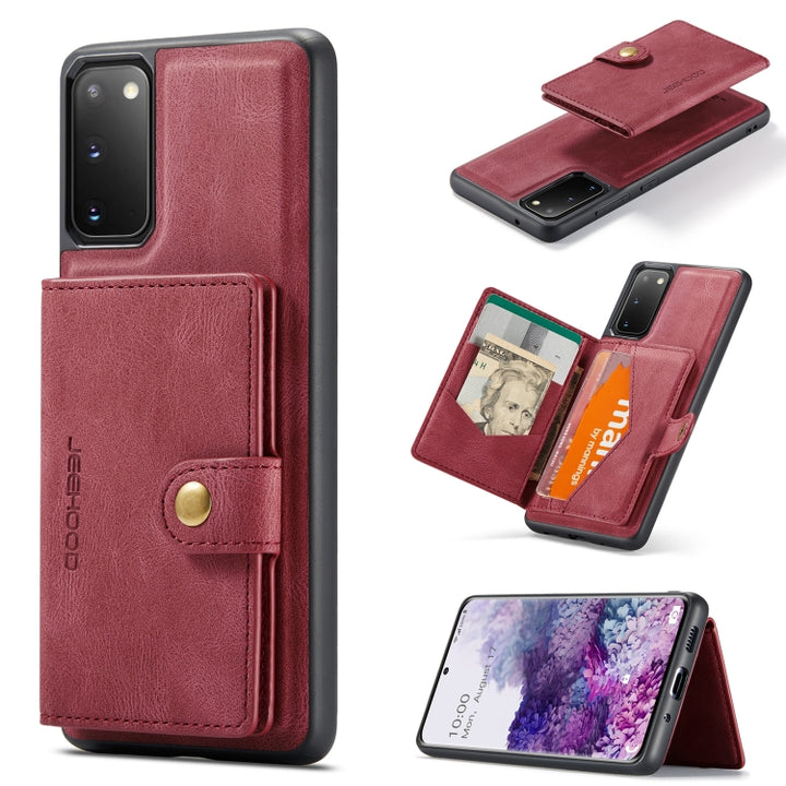 JEEHOOD Retro Magnetic Detachable Protective Case with Wallet & Card Slot & Holder, For Samsung Galaxy A32 5G, For Samsung Galaxy S20 FE, For Samsung Galaxy S20, For Samsung Galaxy S20+, For Samsung Galaxy S20 Ultra 5G, For Samsung Galaxy Note20 Ultra