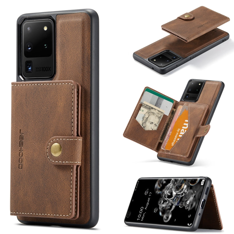 JEEHOOD Retro Magnetic Detachable Protective Case with Wallet & Card Slot & Holder, For Samsung Galaxy A32 5G, For Samsung Galaxy S20 FE, For Samsung Galaxy S20, For Samsung Galaxy S20+, For Samsung Galaxy S20 Ultra 5G, For Samsung Galaxy Note20 Ultra