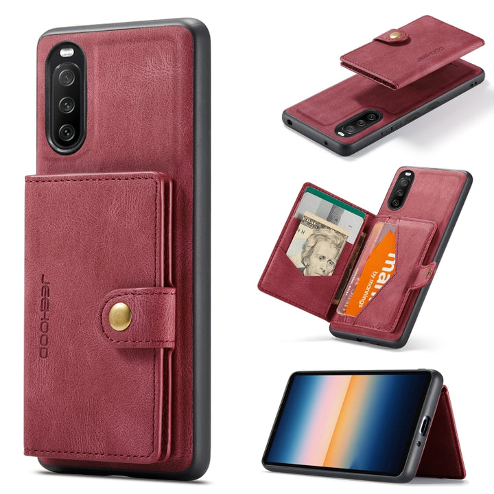 JEEHOOD Retro Magnetic Detachable Protective Case with Wallet & Card Slot & Holder, For Samsung Galaxy S21 FE, For OnePlus 9 Pro, For Google Pixel 5A 5G, For Sony Xperia 10 III, For Xiaomi Redmi K40