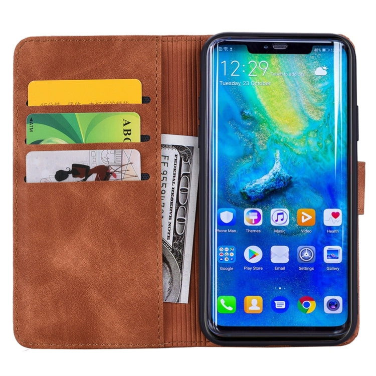 Calf Pattern Diamond Mandala Double Folding Design Embossed Leather Case with Wallet & Holder & Card Slots, For Huawei Mate 20 Pro, For Huawei Mate 20 Lite /, For Huawei nova 5, For Huawei P Smart 2019, For Huawei P Smart+ 2019 /