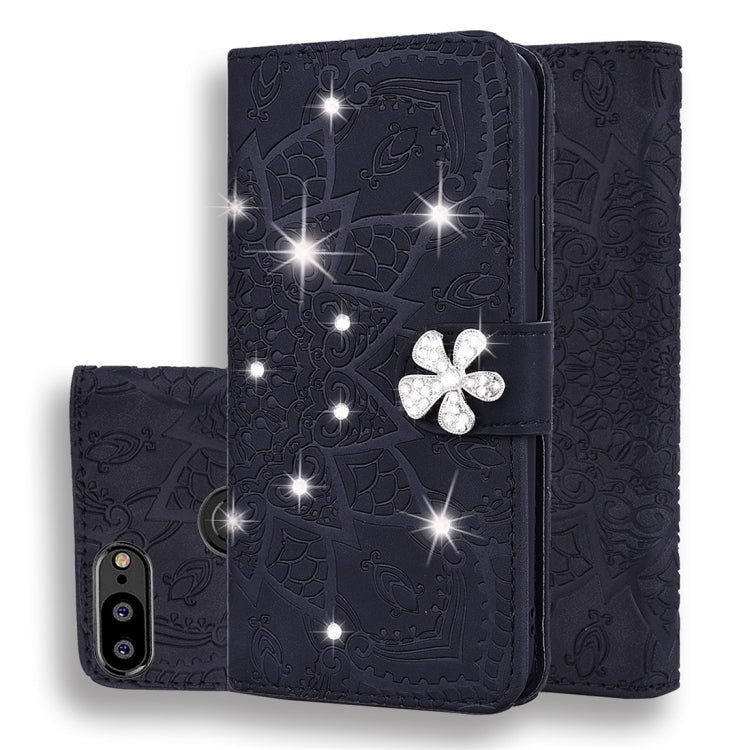 Calf Pattern Diamond Mandala Double Folding Design Embossed Leather Case with Wallet & Holder & Card Slots, For Huawei Mate 20 Pro, For Huawei Mate 20 Lite /, For Huawei nova 5, For Huawei P Smart 2019, For Huawei P Smart+ 2019 /