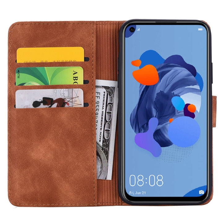 Calf Pattern Diamond Mandala Double Folding Design Embossed Leather Case with Wallet & Holder & Card Slots, For Huawei P20 Lite (2019) /, For Huawei P20 Pro, For Huawei P20 Lite / nova 3e, For Huawei P30, For Huawei P30 Pro, For Huawei Y6 (2019)