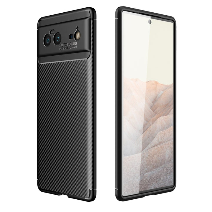 Carbon Fiber Texture Shockproof TPU Case, For Google Pixel 6, For Google Pixel 6 Pro, For OPPO Realme C21