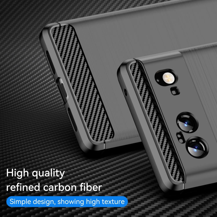 Brushed Texture Carbon Fiber TPU Case, For Google Pixel 6, For Google Pixel 6 Pro