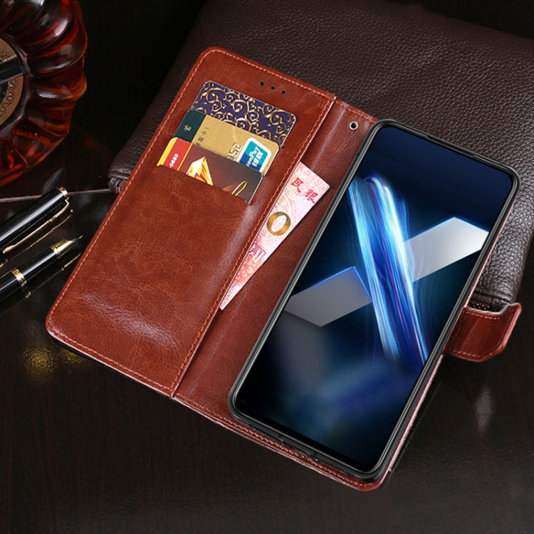 idewei Crazy Horse Texture Horizontal Flip Leather Case with Holder & Card Slots & Wallet, For Honor X20 SE