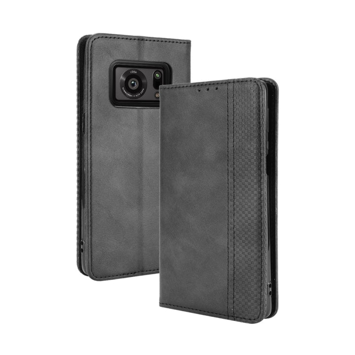 Magnetic Buckle Retro Crazy Horse Texture Horizontal Flip Leather Case with Holder & Card Slots & Photo Frame, For Sharp Aquos R6, For Xiaomi Mi Mix Fold, For ZTE Libero 5G