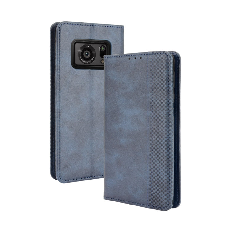 Magnetic Buckle Retro Crazy Horse Texture Horizontal Flip Leather Case with Holder & Card Slots & Photo Frame, For Sharp Aquos R6, For Xiaomi Mi Mix Fold, For ZTE Libero 5G