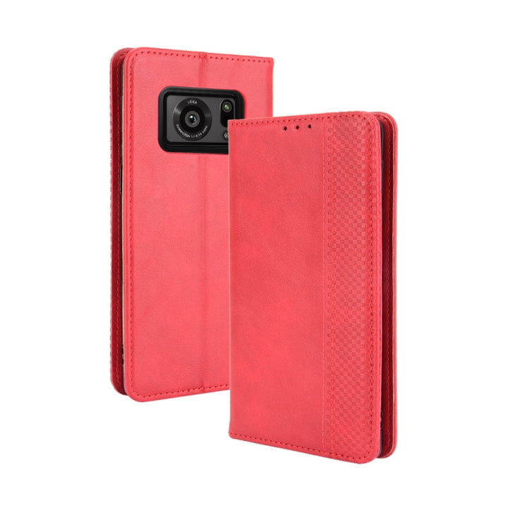 Magnetic Buckle Retro Crazy Horse Texture Horizontal Flip Leather Case with Holder & Card Slots & Photo Frame, For Sharp Aquos R6, For Xiaomi Mi Mix Fold, For ZTE Libero 5G