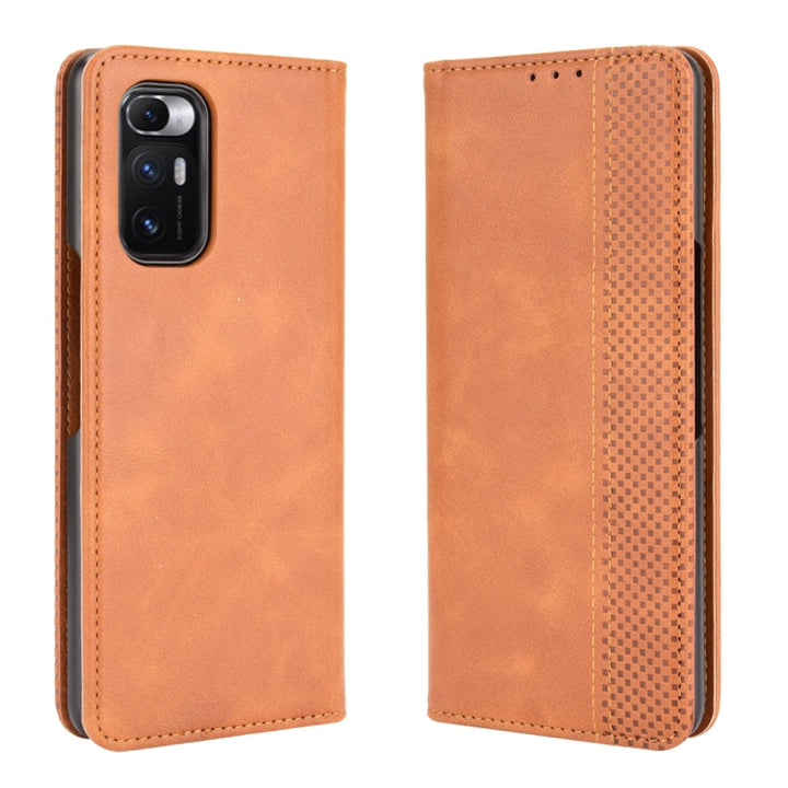 Magnetic Buckle Retro Crazy Horse Texture Horizontal Flip Leather Case with Holder & Card Slots & Photo Frame, For Sharp Aquos R6, For Xiaomi Mi Mix Fold, For ZTE Libero 5G