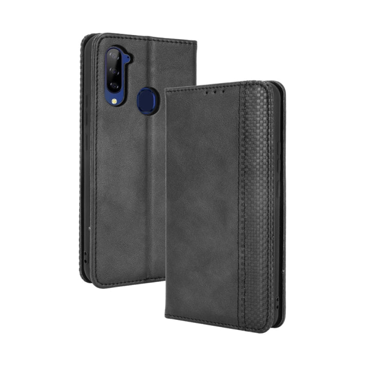 Magnetic Buckle Retro Crazy Horse Texture Horizontal Flip Leather Case with Holder & Card Slots & Photo Frame, For Sharp Aquos R6, For Xiaomi Mi Mix Fold, For ZTE Libero 5G