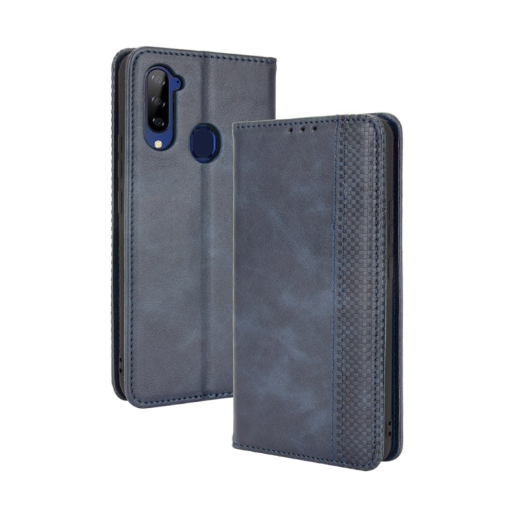 Magnetic Buckle Retro Crazy Horse Texture Horizontal Flip Leather Case with Holder & Card Slots & Photo Frame, For Sharp Aquos R6, For Xiaomi Mi Mix Fold, For ZTE Libero 5G