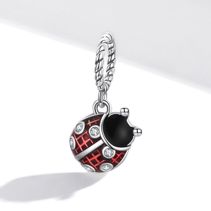 S925 Sterling Silver Ladybug Pendant DIY Bracelet Necklace Accessories, Ladybug Pendant